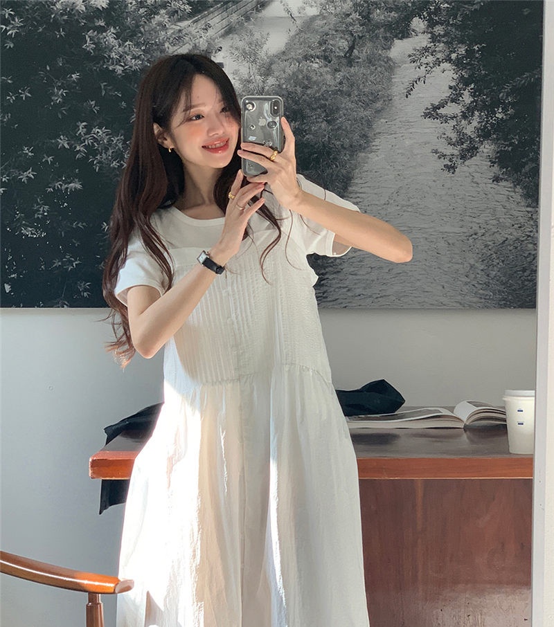 Đầm Hai Dây Màu Trơn Dáng Dài Vừa Vặn 62622