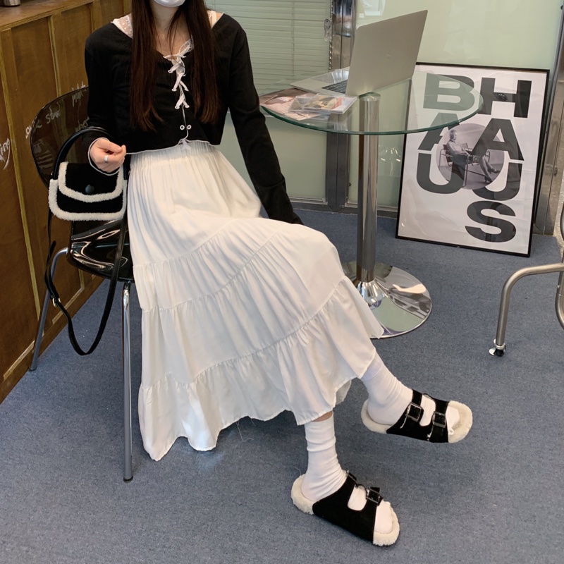 Chân Váy Chữ A Cạp Cao Vừa Phong Cách Pháp Thời Trang Xuân Hè Kiểu Mới 63817