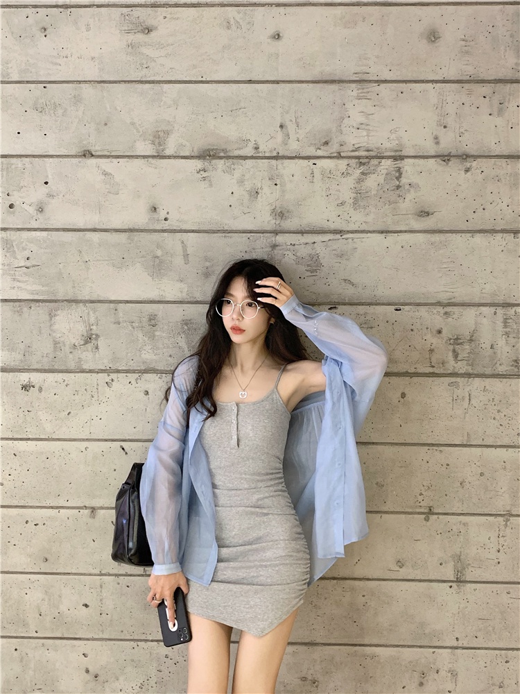 Đầm Dây Mỏng Dáng Rộng Thời Trang Sành Điệu 64204