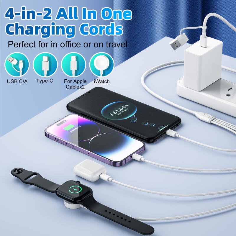 Đế Sạc Không Dây Ankndo 6 Trong 1 Type C Hít Nam Châm Cho i- Series 7 6 5 4 3 2 1 SE