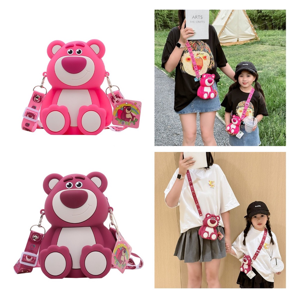 Ví Silicone Hình Gấu / Dâu Tây Thời Trang Dành Cho Nữ