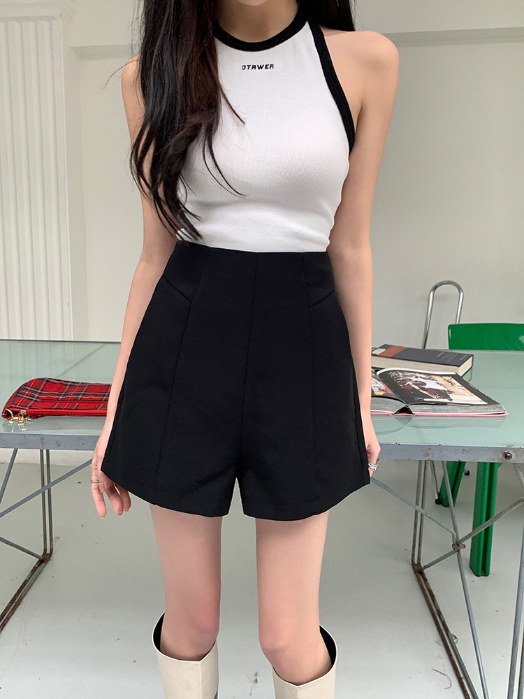 Quần Short Lưng Cao Màu Đen Dáng Ôm Thời Trang Mùa Hè 62429
