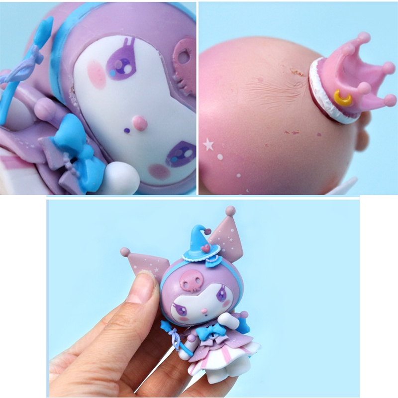 SANRIO Bộ 6 Mô Hình Cinnamoroll Kuromi Melody Dễ Thương