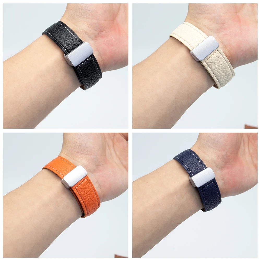 Dây Đeo Bằng Da Có Khóa Nam Châm Cho Đồng Hồ Thông Minh Amazfit GTS 4 mini / GTS 4