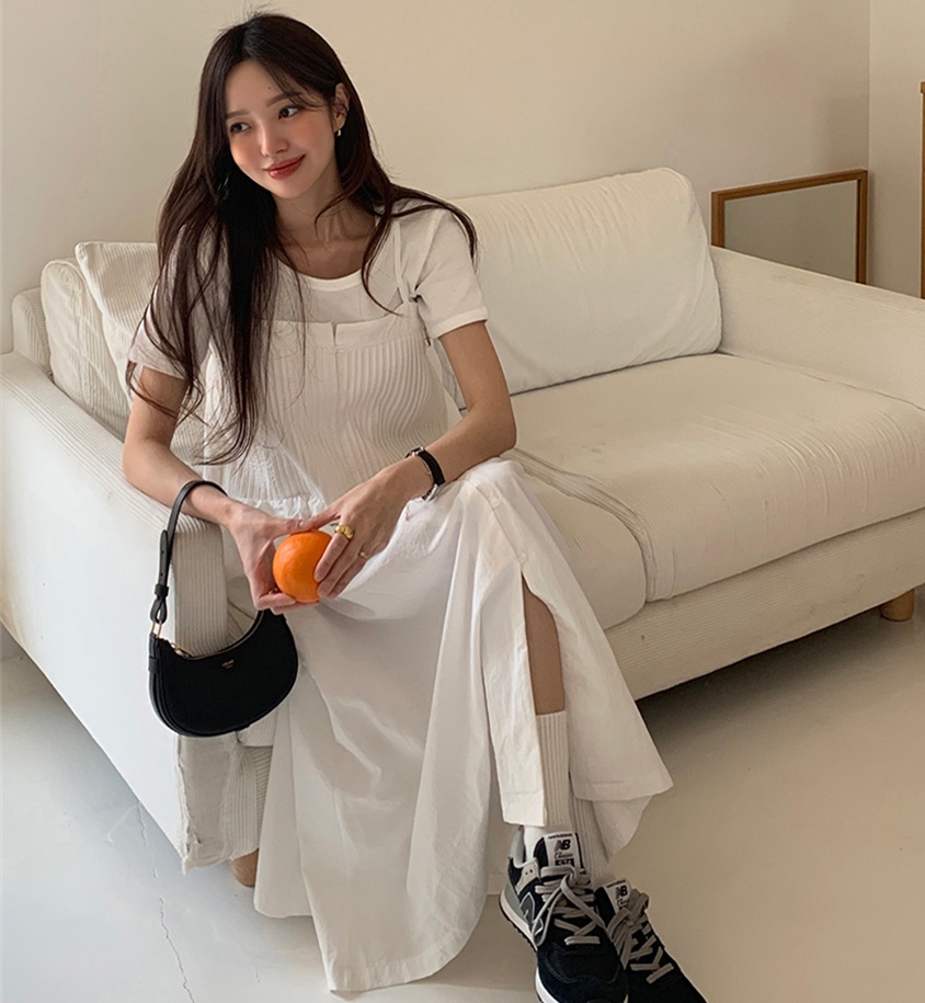 Đầm Hai Dây Màu Trơn Dáng Dài Vừa Vặn 62622