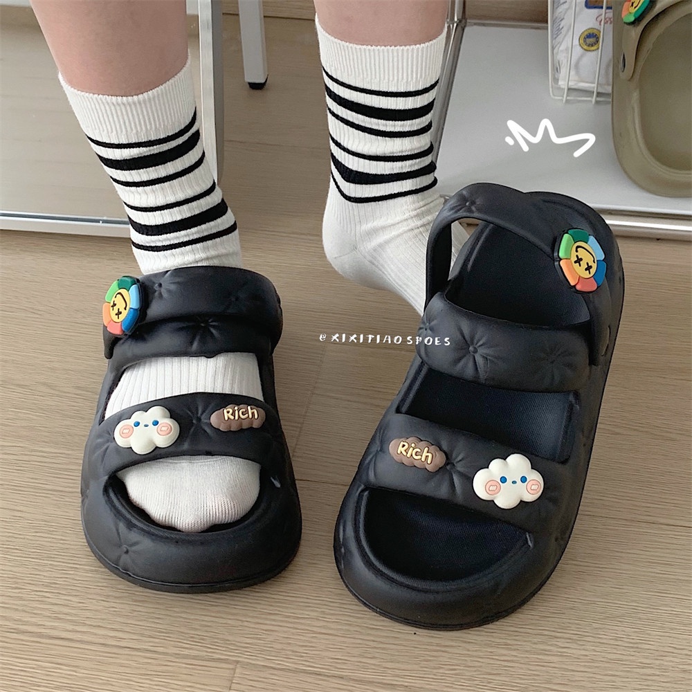 ISAHINI dép nữ giày sandal dép bánh mì dép nữ dép đi trong nhà đế mềm chống trượt 20Z230501105