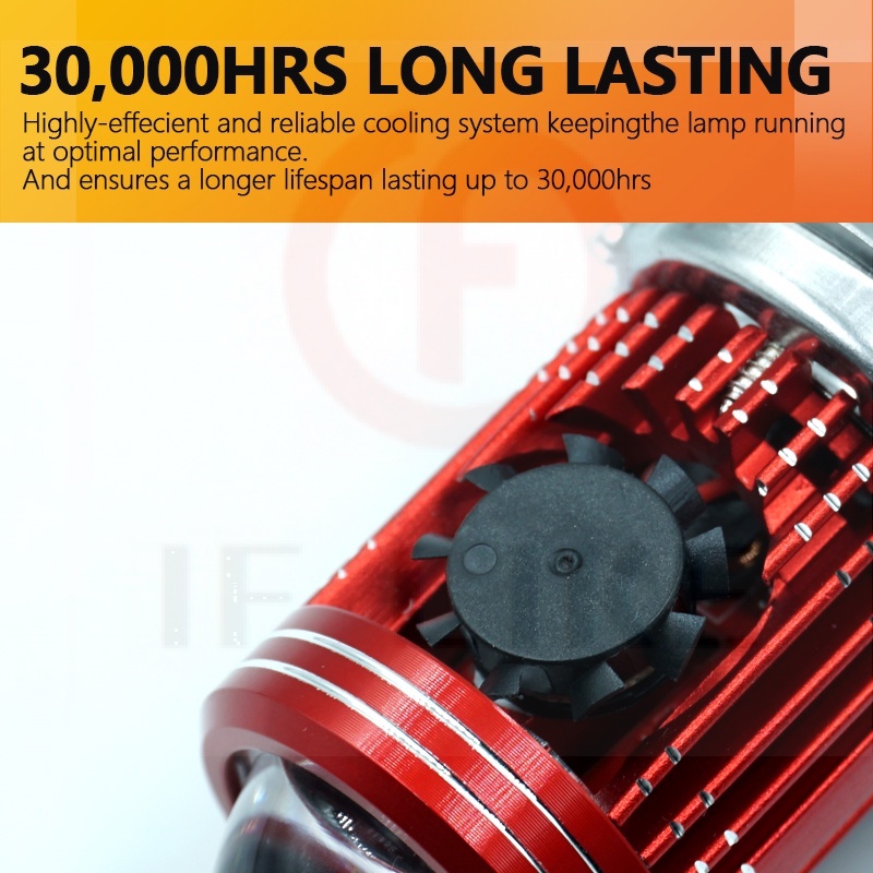 Đèn Pha LED 8000LM H4 / H6 12V Ánh Sáng Trắng / Vàng Chất Lượng Cao Cho Xe Máy