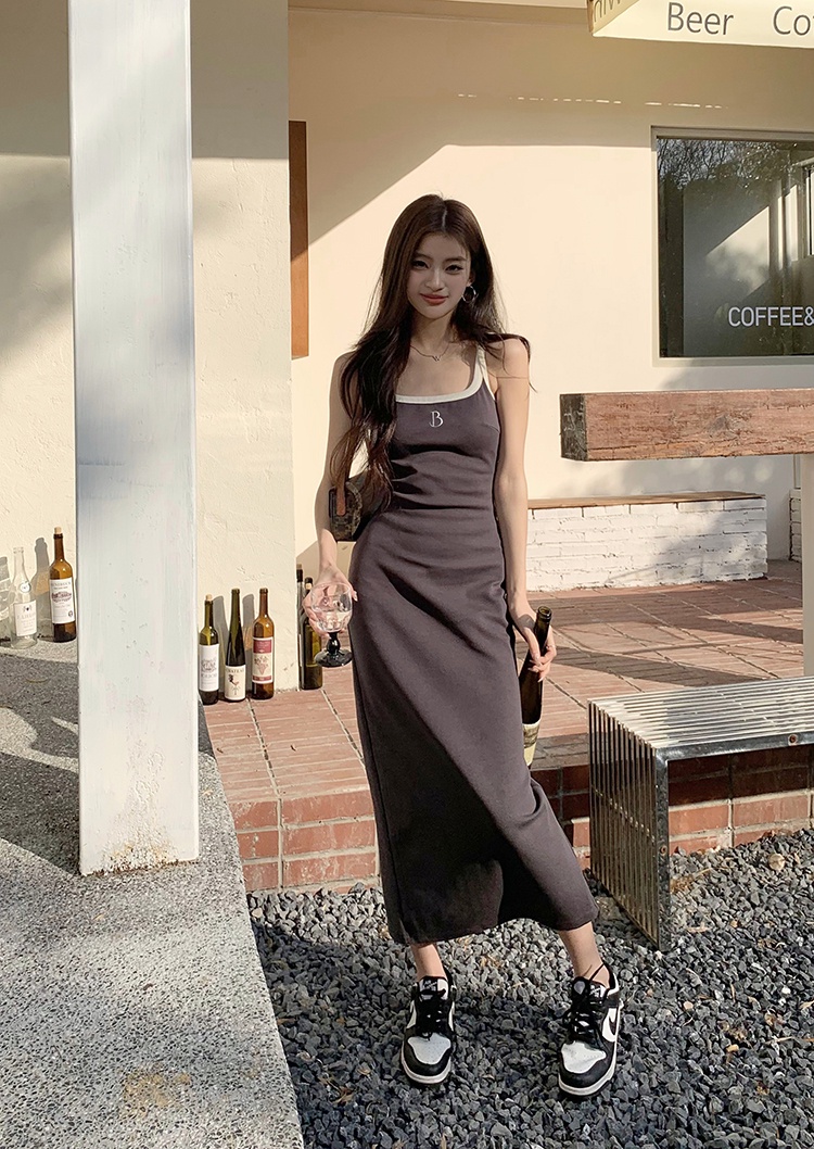 Đầm Hai Dây Thể Thao Phong Cách Mỹ Mùa Hè Kiểu Mới 64510