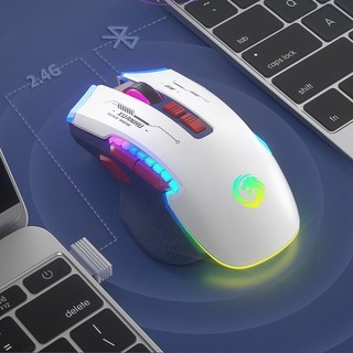 Chuột tắt tiếng XUANHU Chuột không dây M9 Mecha Chuột RGB có thể sạc lại Chuột có thể điều chỉnh DPI tiện dụng 2.4GHz + Chuột chế độ đôi Bluetooth / Chuột không dây 2.4GHz