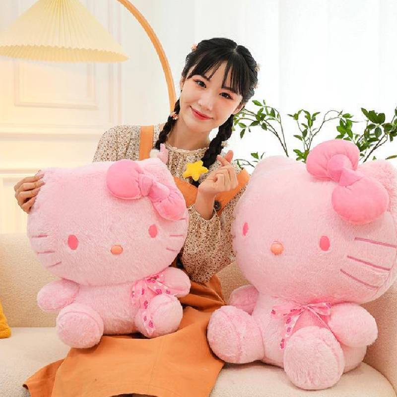 60 cm sakura hello kitty đồ chơi sang trọng mèo hồng dễ thương búp bê đầy giáng sinh bạn gái trẻ em cô gái bạn bè quà tặng sinh nhật