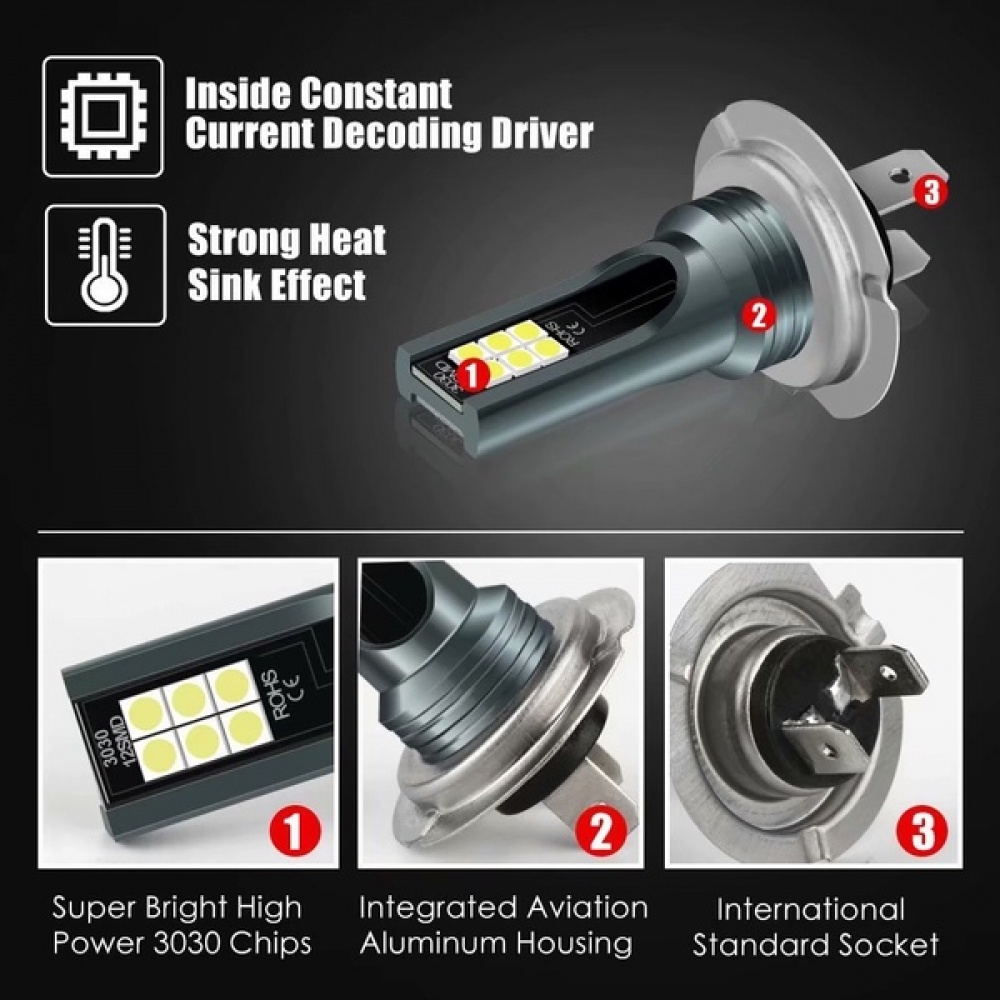 2 cái h4 h7 đèn pha led ô tô h11 h8 h9 h16jp h1 h3 bóng đèn pha 9005 9006 tự lái 6500k 12v 24v