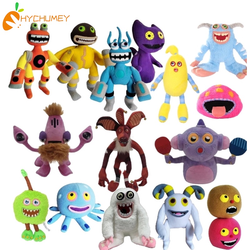 HYC Humey My Singing Monsters Wubbox Plush Toys Green Furcorn Stuffed Dolls For Kid Birthday Christmas Gift Room Decor Plushie Toy