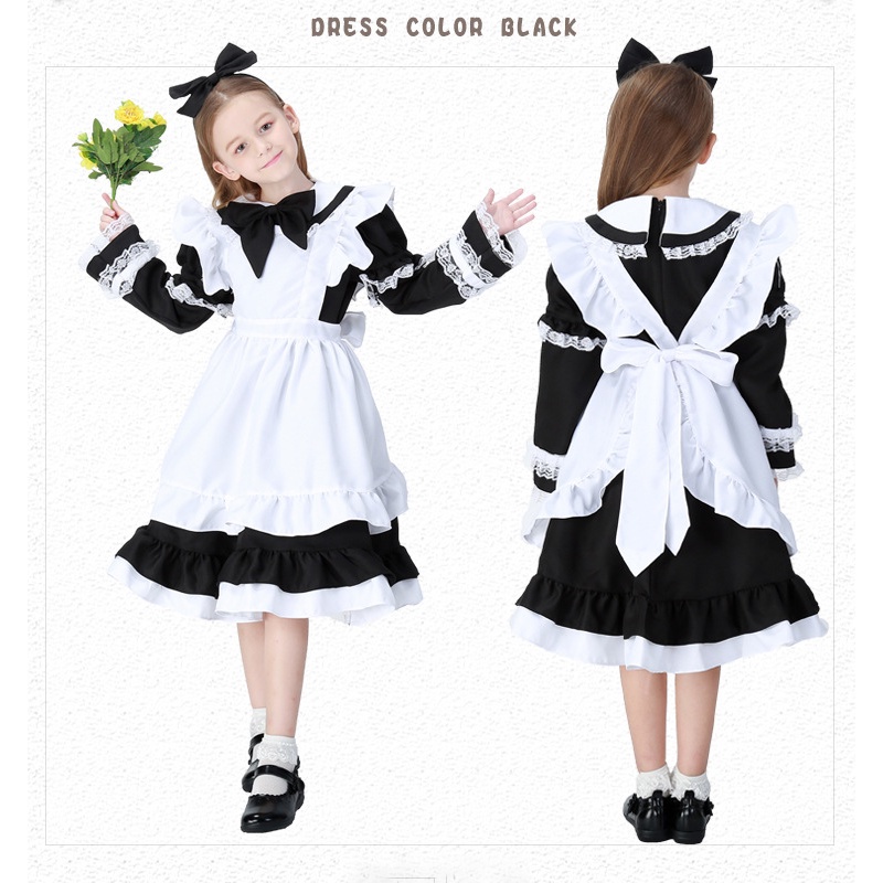 Bộ Đồ Hóa Trang Alice in Wonderland 3 Màu Xanh Dương / Hồng / Đen Xinh Xắn Làm Quà Tặng Sinh Nhật / Halloween Cho Bé