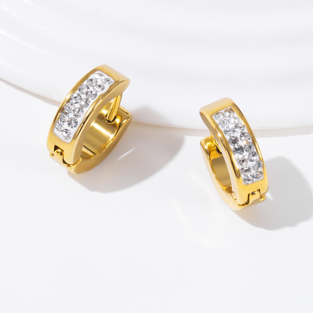 Khuyên Tai Tròn Mạ Vàng 18K Không Gây Dị Ứng Thời Trang Cho Nam Và Nữ