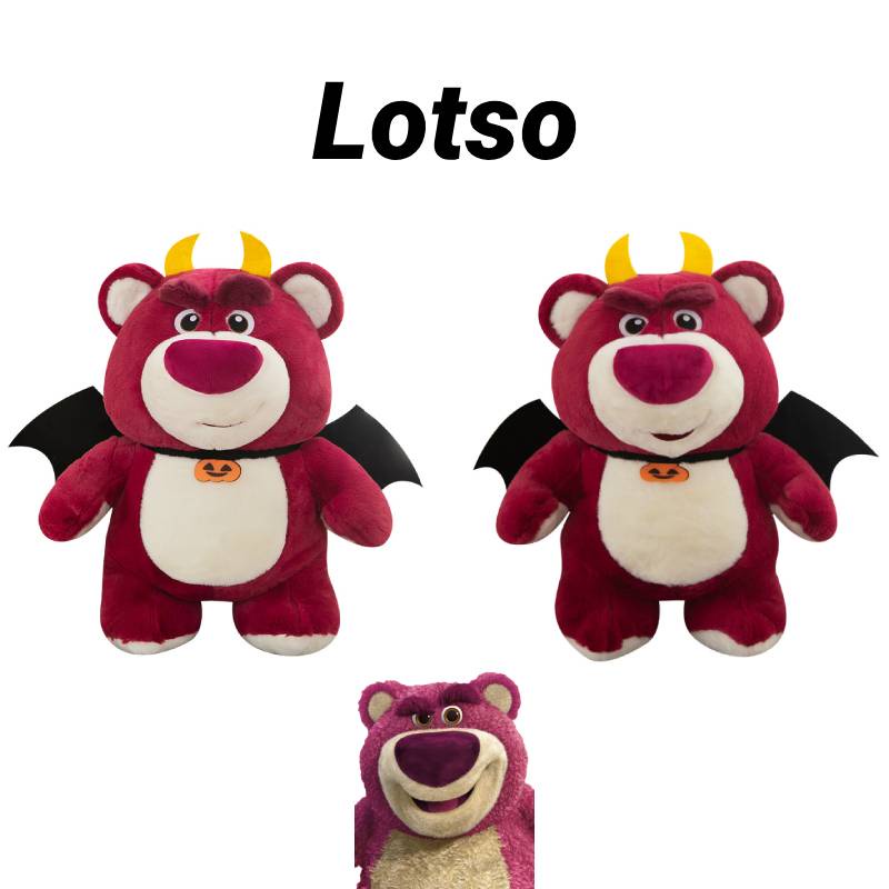 Dễ Thương Đồ chơi nhồi bông Hình Gấu Dâu Tây Ác Quỷ Màu Tối Đáng Yêu