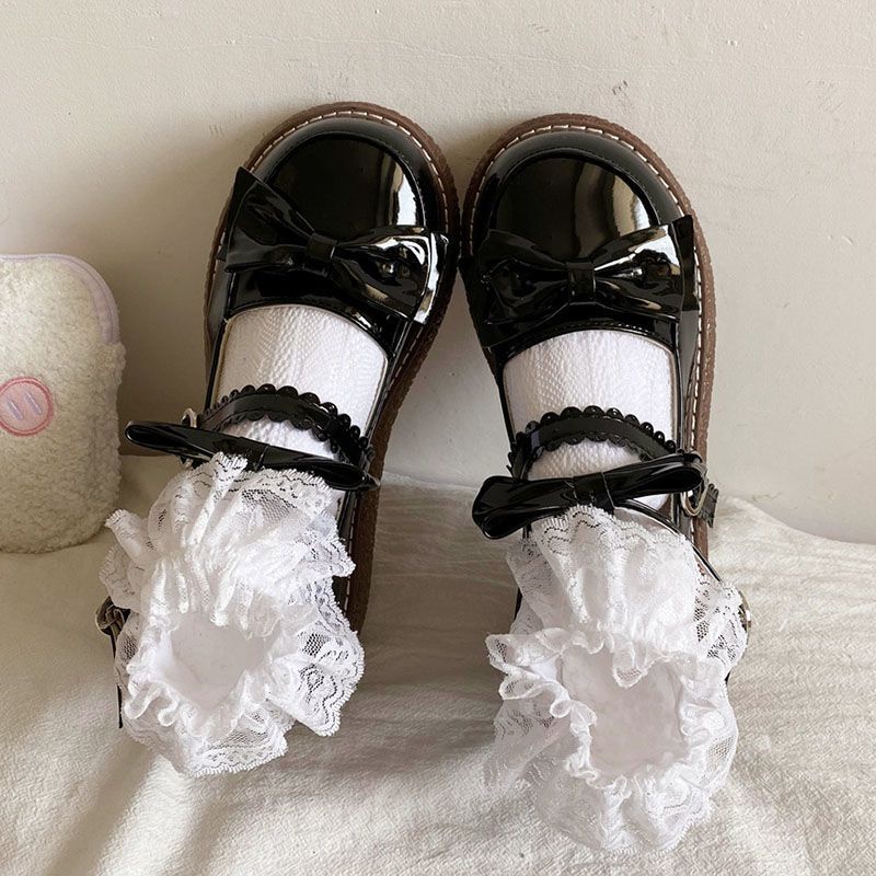 Giày búp bê Mary Jane UNTEEY B20G07P 36Z230909 bằng da mềm đế êm thoải mái thời trang lolita Hàn Quốc 2023