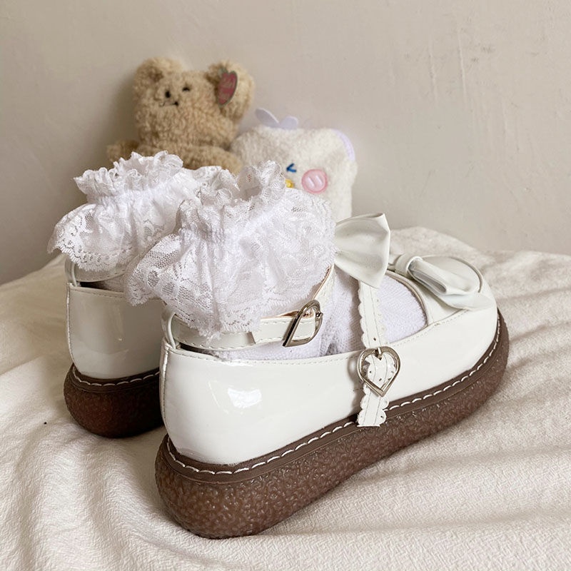 Giày búp bê Mary Jane UNTEEY B20G07P 36Z230909 bằng da mềm đế êm thoải mái thời trang lolita Hàn Quốc 2023