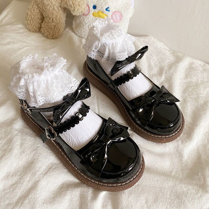 Giày búp bê Mary Jane UNTEEY B20G07P 36Z230909 bằng da mềm đế êm thoải mái thời trang lolita Hàn Quốc 2023
