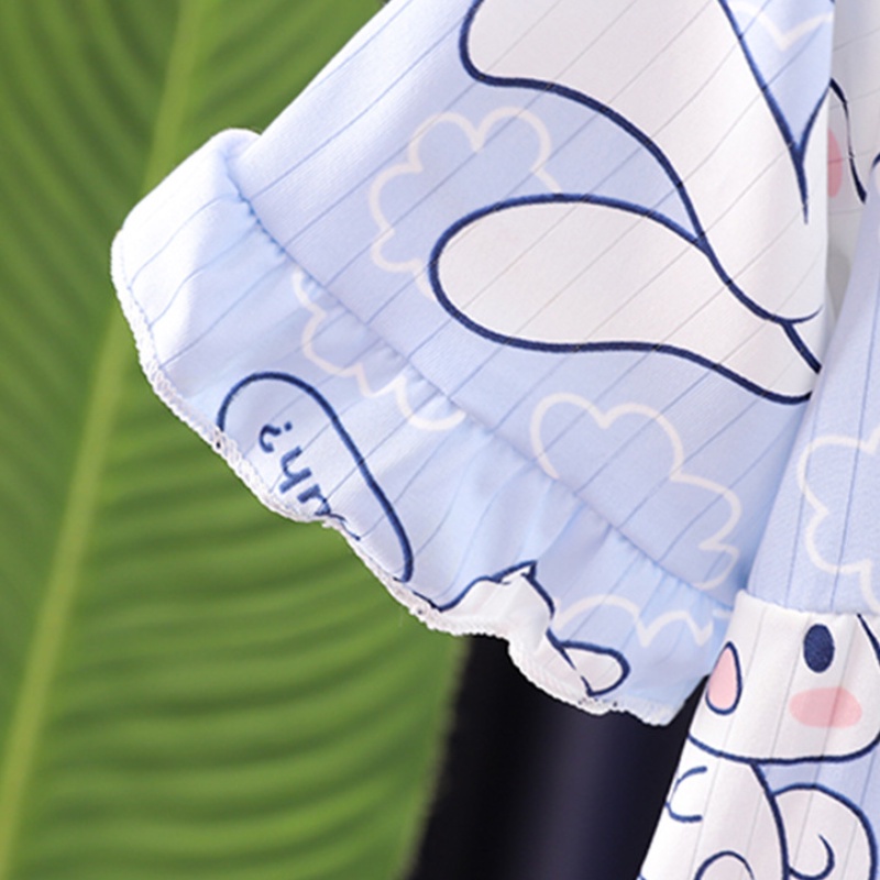 Kuromi Bộ Đồ Ngủ Ngắn Tay Họa Tiết hello kitty Dễ Thương Dành Cho Bé Gái