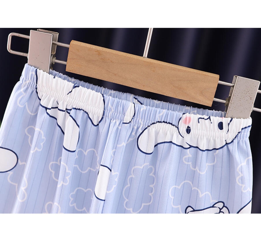 Kuromi Bộ Đồ Ngủ Ngắn Tay Họa Tiết hello kitty Dễ Thương Dành Cho Bé Gái