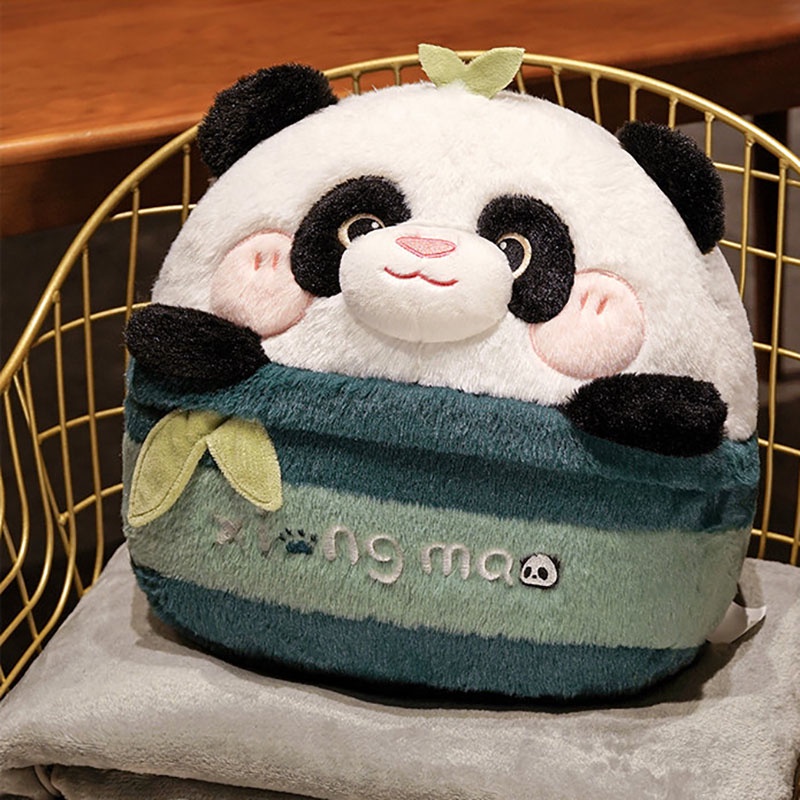 Bộ Chăn Gối Và Gối Hình Gấu Trúc Nhồi Bông Tiện Lợi Dành Cho Trang Trí Nhà Cửa Văn Phòng