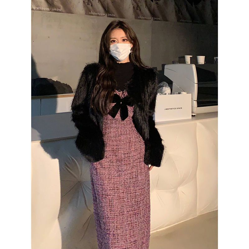 Set đồ Mùa Thu Đông Pháp Ngọt Ngào Và quyến rũ cho nữ, váy áo nữ