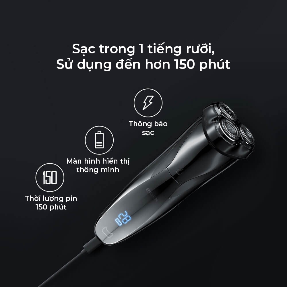 Máy cạo râu Blackstone Blackstone 3 chống nước IPX7-Sạc USB và pin tiện lợi,Bảo hành 12 tháng