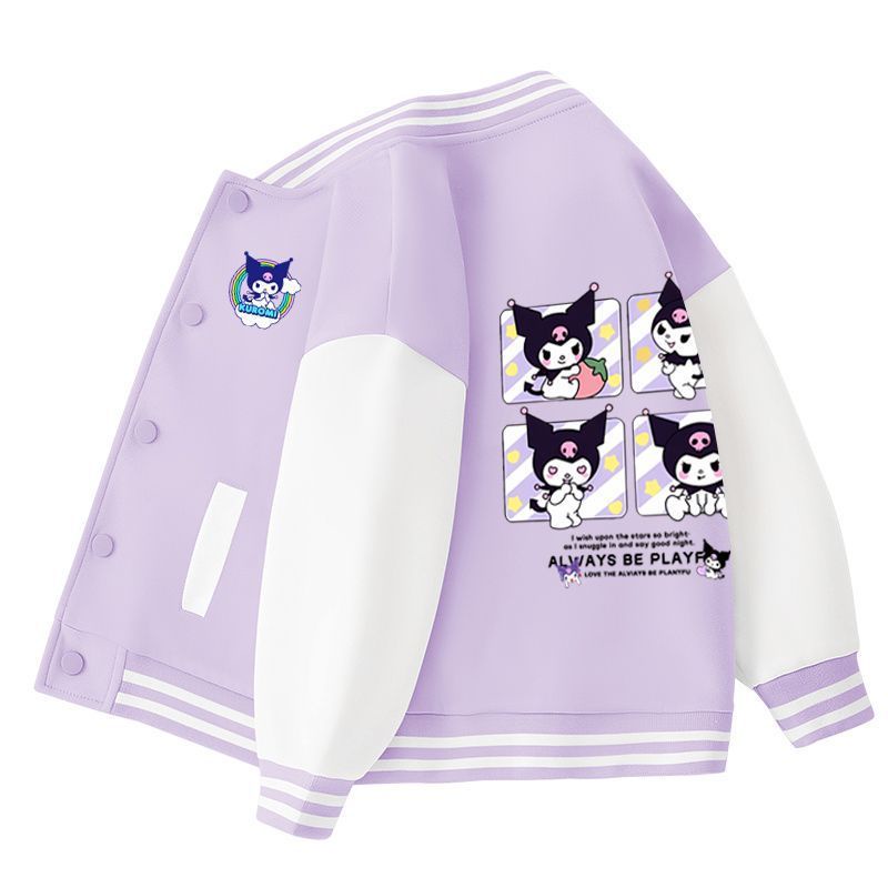 Hoạt Hình Áo Khoác hoodie In Hình sanrio kuromi Thời Trang Thu Đông Cho Bé Gái
