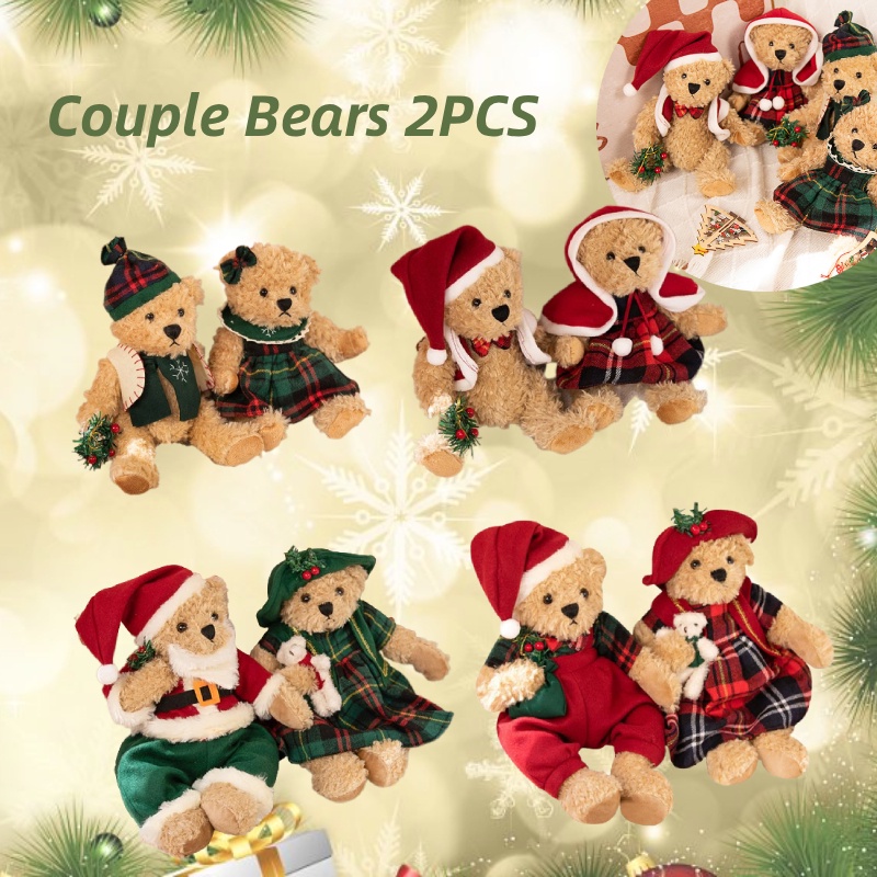 Gấu Bông teddy Giáng Sinh Mềm Mại Màu Đỏ Với Thiết Kế Gấu Nhỏ Cho Thanh Thiếu Niên! Phù Hợp Với Mọi Loại Da
