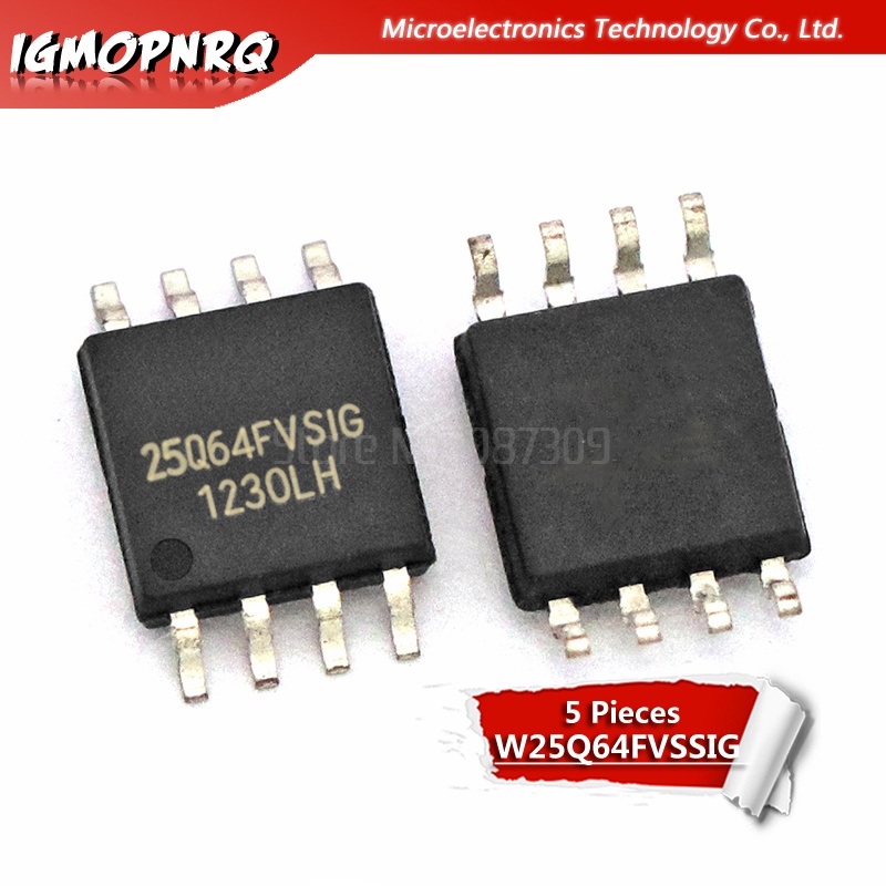 Bộ 5 Linh Kiện Điện Tử W25Q64FVSIG W25Q32FVSIG 25Q80 25Q16 25Q32 25Q64 25Q128 W25Q64FWSIG W25Q64FVSI