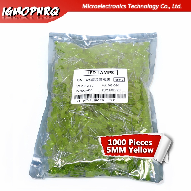 Set 1000 Đi Ốt Đèn led 5mm Nhiều Màu