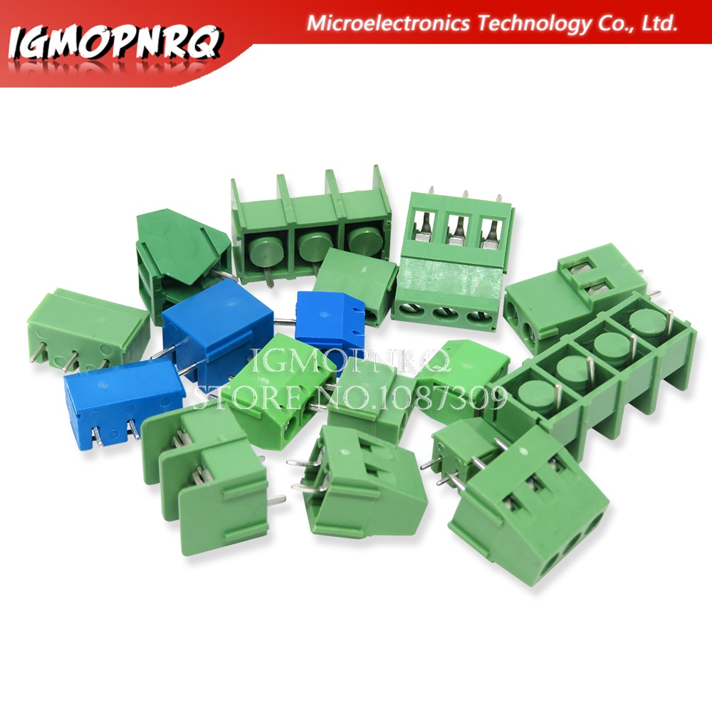 Set 10 Đầu Nối Thiết Bị Đầu Cuối kf7.62 kf103 kf126 kf128 kf129 kf300 kf301 kf350 2pin 3pin