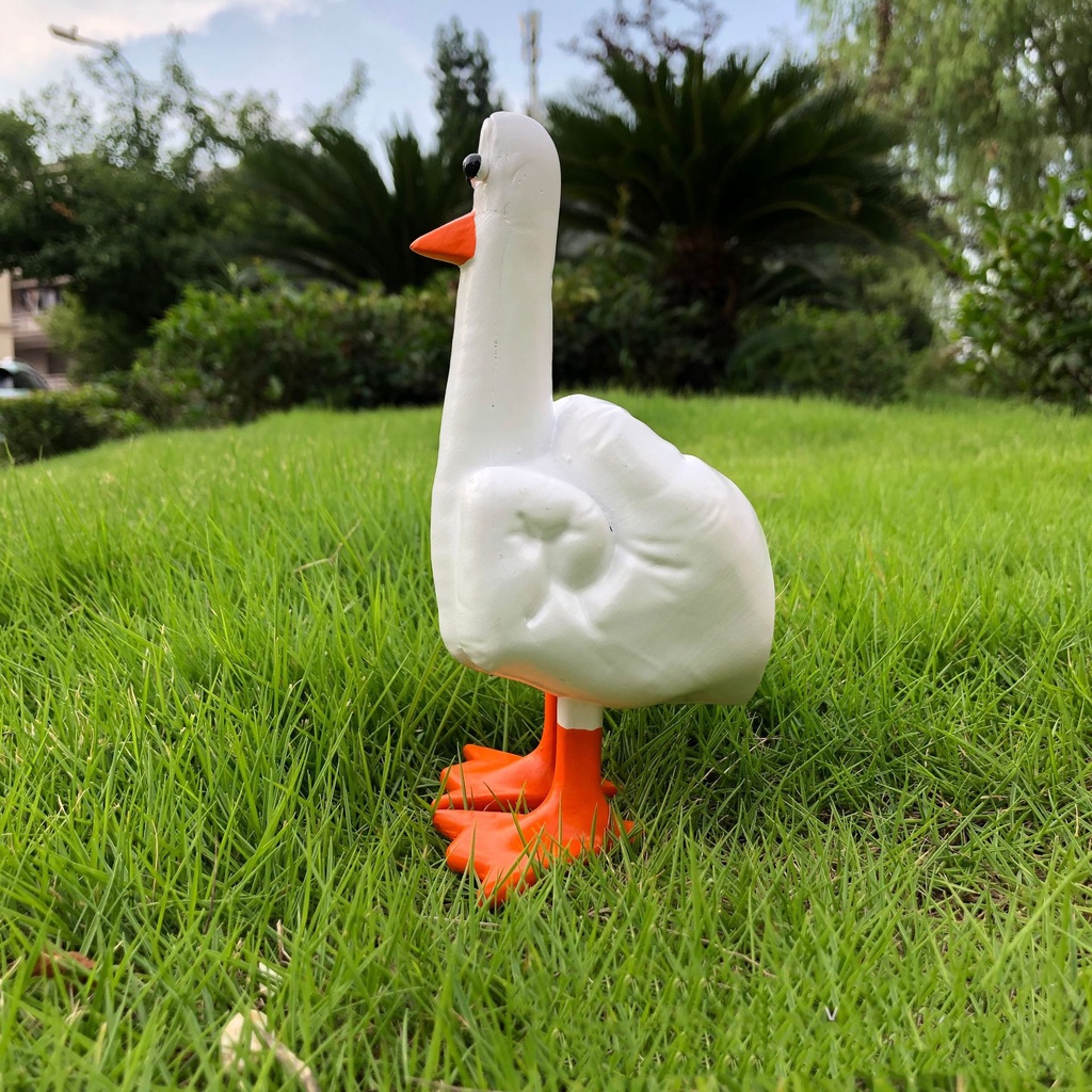 Đồ trang trí Vịt Ngón Tay Giữa 15cm Ngộ Nghĩnh Trang Trí Sân Vườn