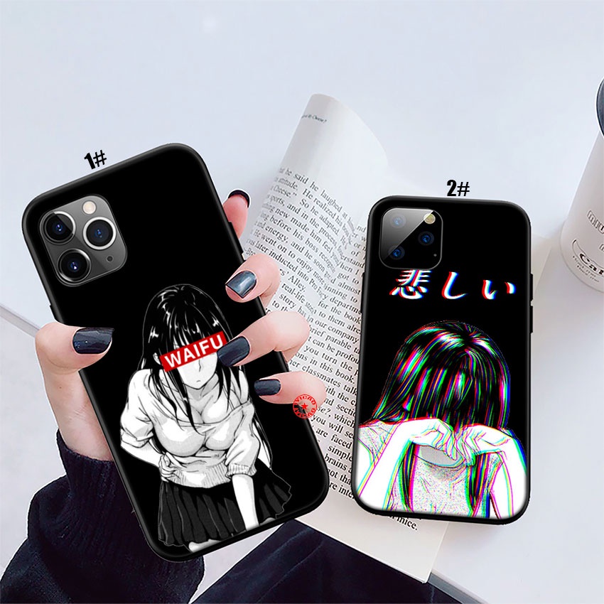 Ốp Điện Thoại Silicon Mềm Hình anime lewd sad bo33 Cho iphone 14 plus pro max
