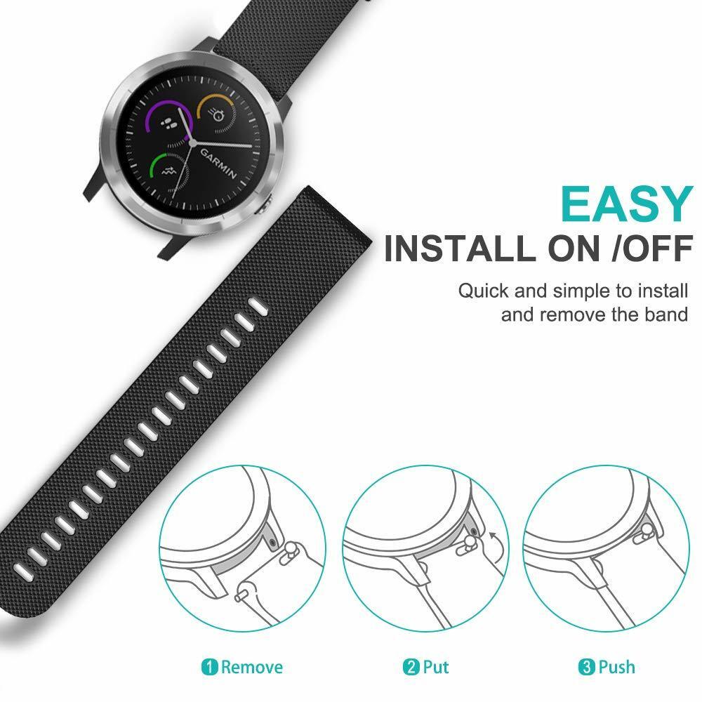 YIFILM Dây Đeo Silicon Thay Thế Cho Đồng Hồ garmin vivoactive 3 venu 2 sq vivoactive 4 4s forerunner 645 245m