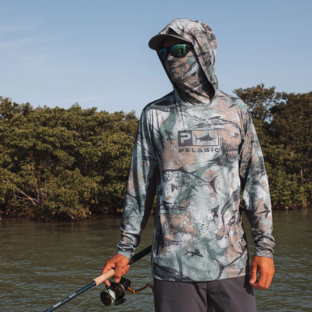 Elagic Áo Hoodie Câu Cá upf 50 Chống Tia uv Bảo Vệ Khỏi Tia uv camisa pesca angeln bekleidung angling