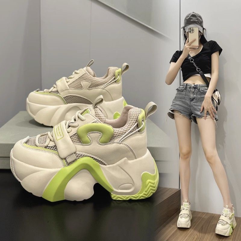 Giày Thể Thao Đế Dày Phối Lưới Thoáng Khí Thời Trang Mùa Hè 2023 Mới Cho Nữ