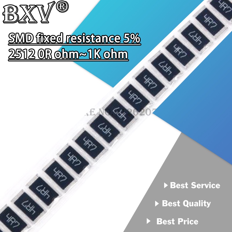 Set 50 Điện Trở Cố Định chip smd 2512 5% 1w 0.1r 0.01r 0.05r 0.001r 0.33r 1r 0r 10r 100r 2w 0.001 0.