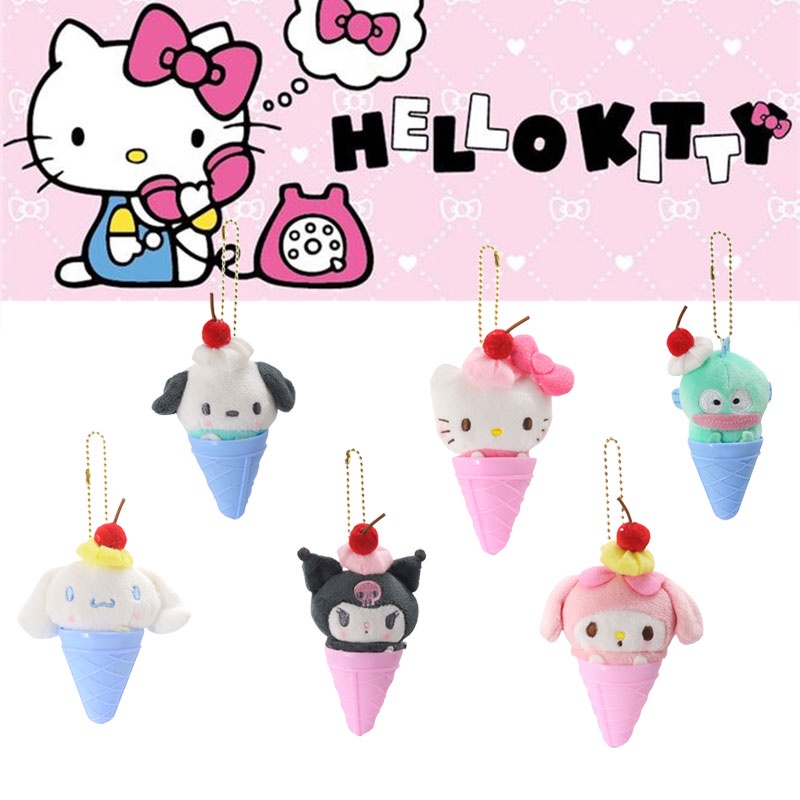 HYC Humey SANRIO Thú Nhồi Bông Hình Gấu Trúc Kuromi Cinnamoroll My Melody Dễ Thương Cho Bé 12cm