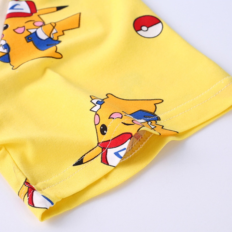 Gấu Dâu  Bộ Đồ Ngủ Ngắn Tay Họa Tiết Hoạt Hình Thời Trang Mùa Hè Cho Bé Gái