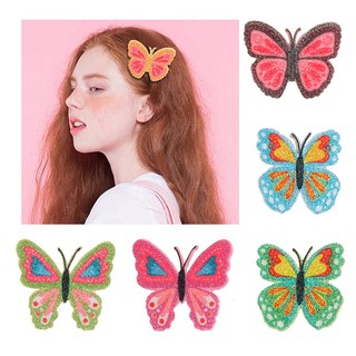 Set 2 kẹp tóc hình bướm nhiều màu dễ thương cho bé gái