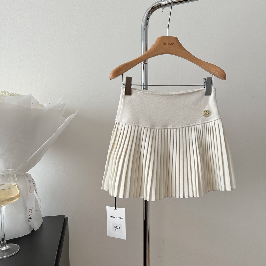 Chân Váy Len Xếp Ly Lưng Cao Thời Trang Cao Cấp 68331