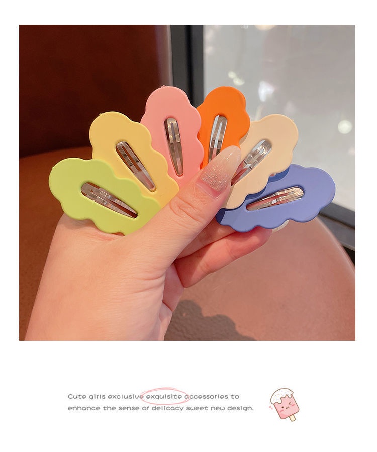 CheeseBunny Kẹp Tóc Mái Bằng Vải Màu Kẹo Ngọt Dễ Thương Cho Nữ