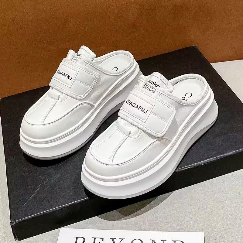 Dép Bánh Mì Bít Mũi Đế Dày Quai Dán Thời Trang Mùa Hè 2023 Mới Cho Nữ