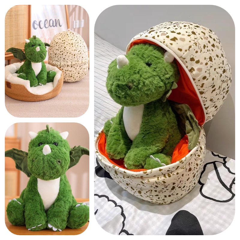 HYC Humey Hoạt Hình Quả Trứng Khủng Long Nhồi Bông Thương Hiệu logo Lý Tưởng Để Chơi Trò Chơi Và Tưởng Tượng