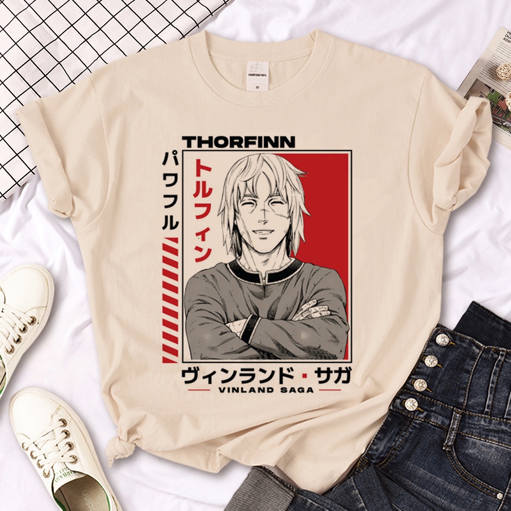 Thor Áo Thun Nữ Tay Ngắn In Hình Vnland saga vinrando saga Phong Cách harajuku y2k