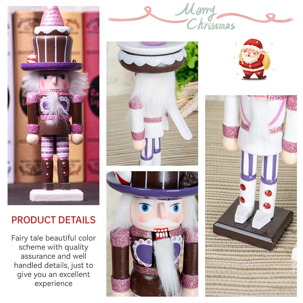 Búp Bê Gỗ Hình Người Lính Ngọt Ngào vintage 25cm Để Bàn Trang Trí Nhà Cửa / Quà Tặng Giáng Sinh