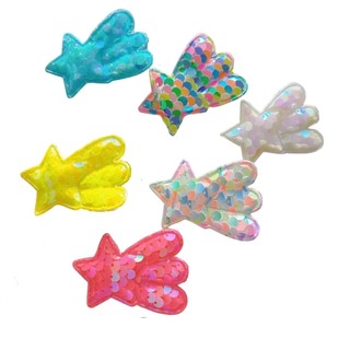 Set 2 kẹp tóc hình ngôi sao đính sequin lấp lánh dễ thương cho bé gái