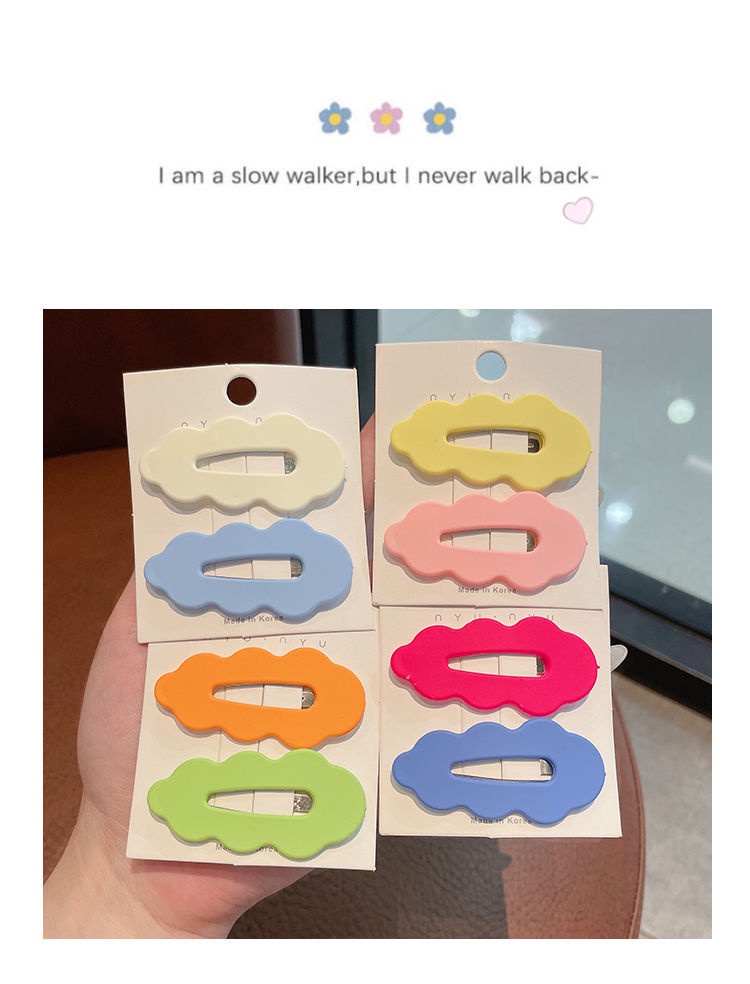 CheeseBunny Kẹp Tóc Mái Bằng Vải Màu Kẹo Ngọt Dễ Thương Cho Nữ