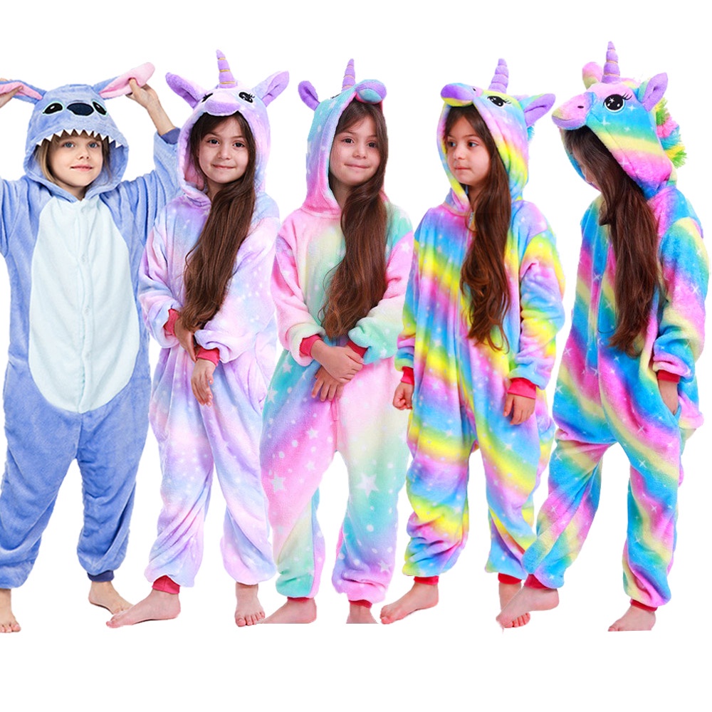 Kigurumi Bộ Áo Liền Quần Hóa Trang Động Vật Đáng Yêu Cho Bé